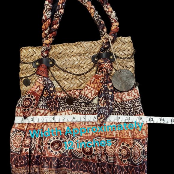 Sun 'N' Sand Straw & Fabric Bag - Picture 6 of 10